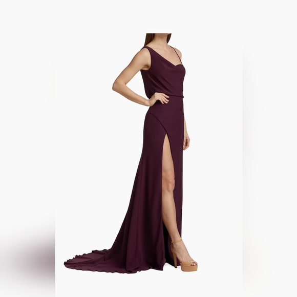 Vera Wang Bridal collection wine colored size 8 formal dress - Picture 13 of 16